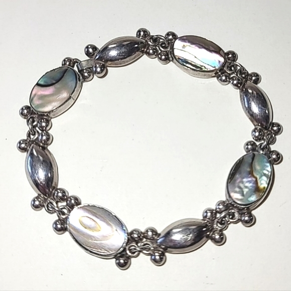 PARRA - HORACIO DE LA PARRA STERLING SILVER & ABALONE BRACELET - Picture 9 of 9